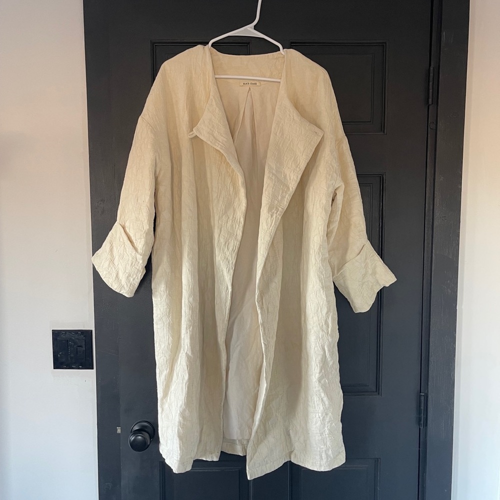 Black Crane Cocoon Coat